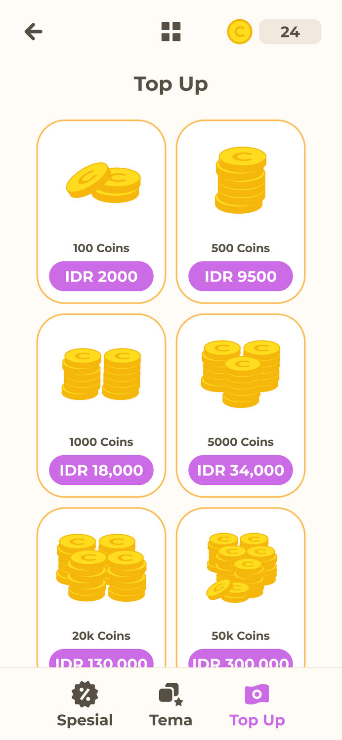 Topup Screen